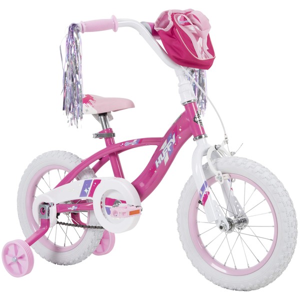 Huffy Kid Bike Quick Connect Assembly Glimmer 14 inch, Pink