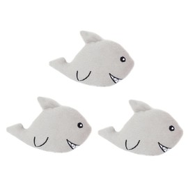 ZippyPaws - Sea Buddies Burrow, Interactive Squeaky Hide and Seek Plush Dog Toy - Fish Miniz, 3 Pack