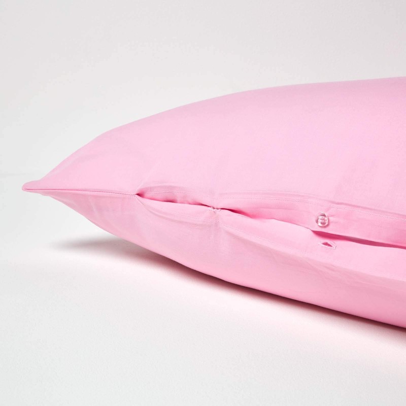 HOMESCAPES Pink Pure Egyptian Cotton V-Shape Pillowcase 200 TC 400