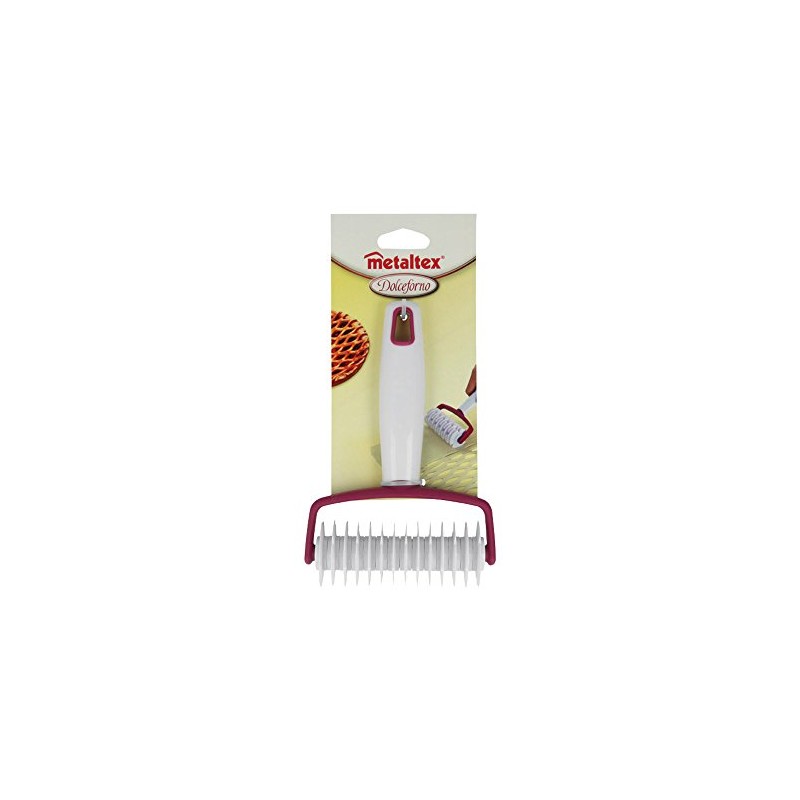 Metaltex 18 x 7 cm Lattice Cutter Pastry Roller, White