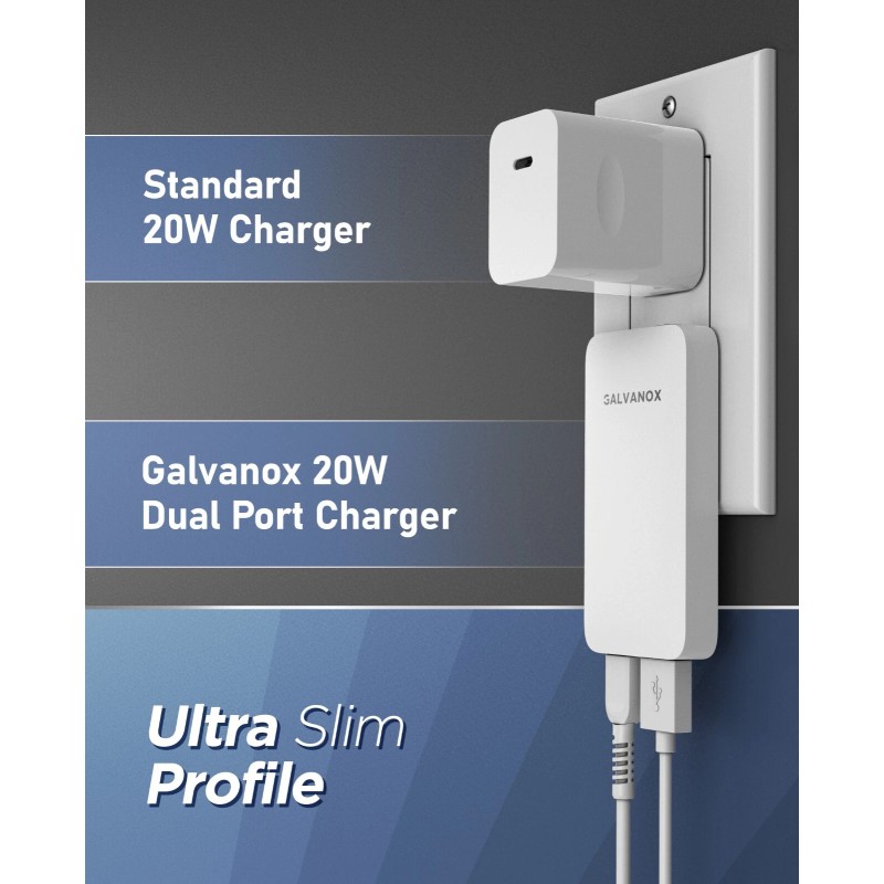 Galvanox Ultra Thin 20W USB-C Flat Wall Charger 3 Pack