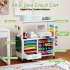 MASHELLY Craft Storage Cart, Compatible with Cricut Cutting Machines, Features