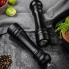 BINHAI Black Set Salt Pepper Mill,Wooden Pepper Grinder Manual Mills