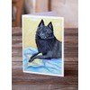 Caroline's Treasures Schipperke Sweet Dreams Greeting Cards and Envelopes Pack