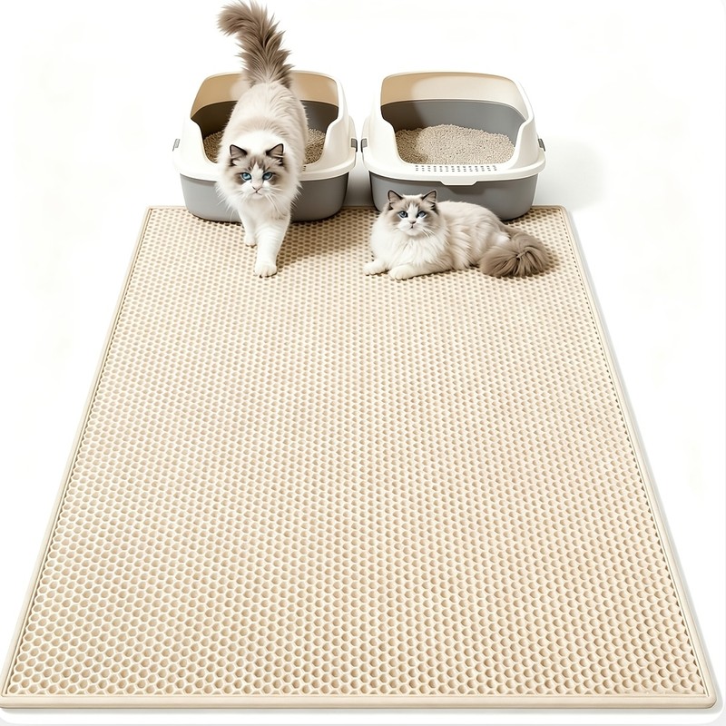 PawComfort Cat Litter Mat – Honeycomb Double Layer Design, Litter