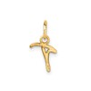 Jewelry Affairs 14K Yellow Gold Script Alphabet Initial Letter Charm