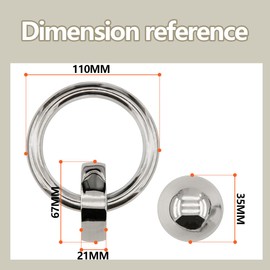Bwintech 1 Pcs Satin Nickel Ring Desgin Classic Heavy Duty Door Knocker for Front Door