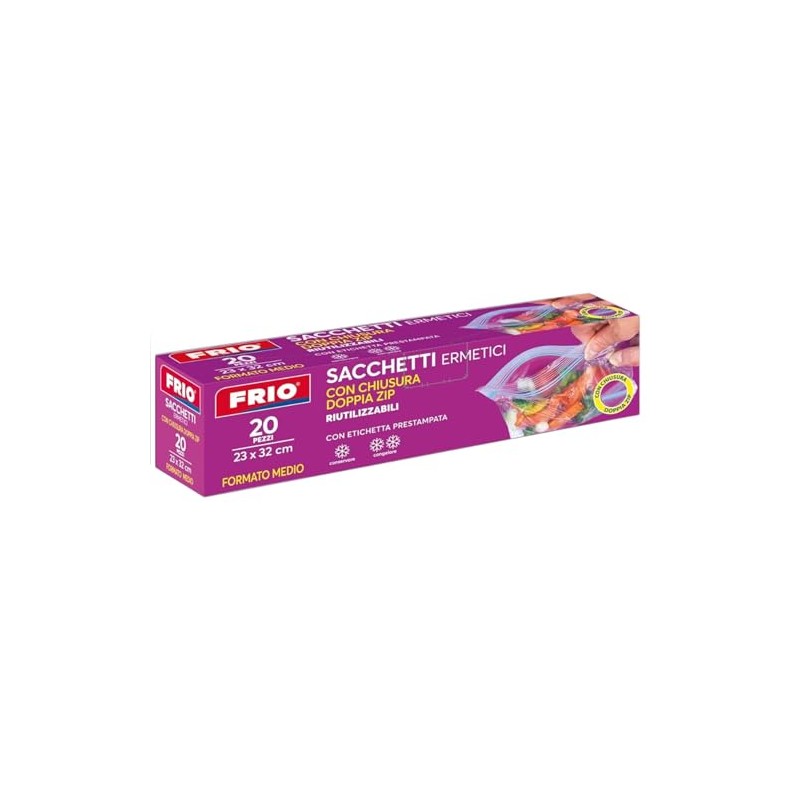FRIO 20 Freezer Bags 4L (Size M: 23 x 32