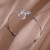 18K Gold Bow Bracelets for Women Silver Plated Ribbon Bow