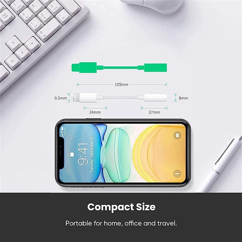 [Apple MFi Certified] Apple Lightning to 3.5mm Headphone Jack Adapter