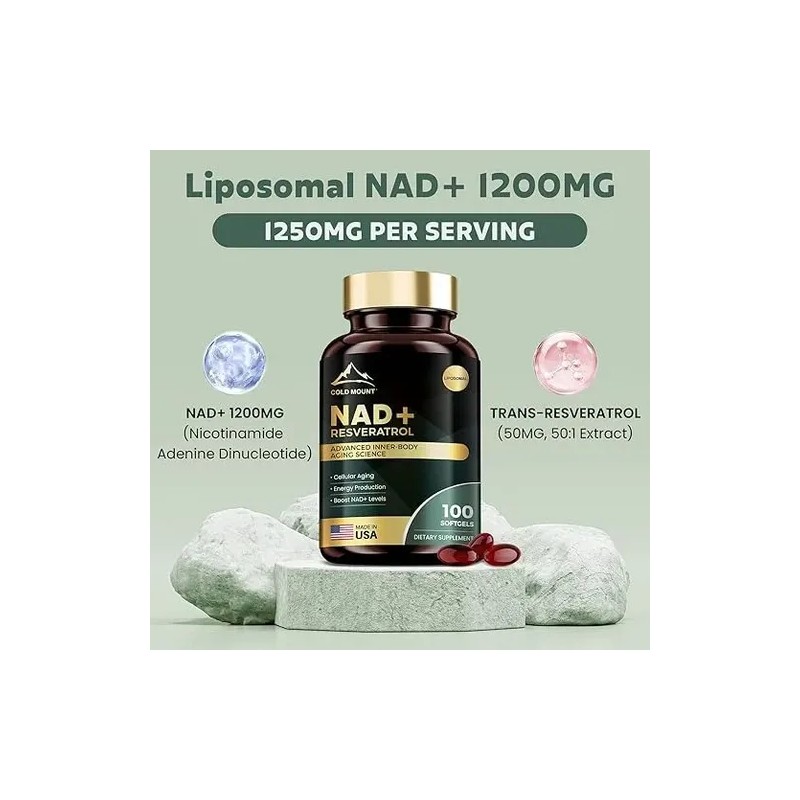Suplemento Nad+ Resveratrol Energía Celular 100 Caps