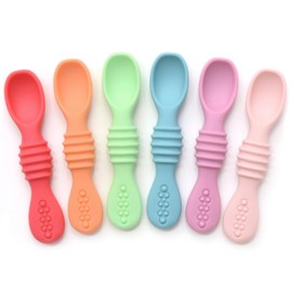PrimaStella Silicone Chew Spoon Set for Babies and Toddlers | Safety Tested | BPA Free | Microwave, Dishwasher and Freezer Safe