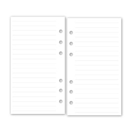 Personal Size Lined Paper Insert – 3.74" x 6.73", Writing Refill for Notes Lists Journaling To-Do Pages, Wide Ruled or College Ruled Options