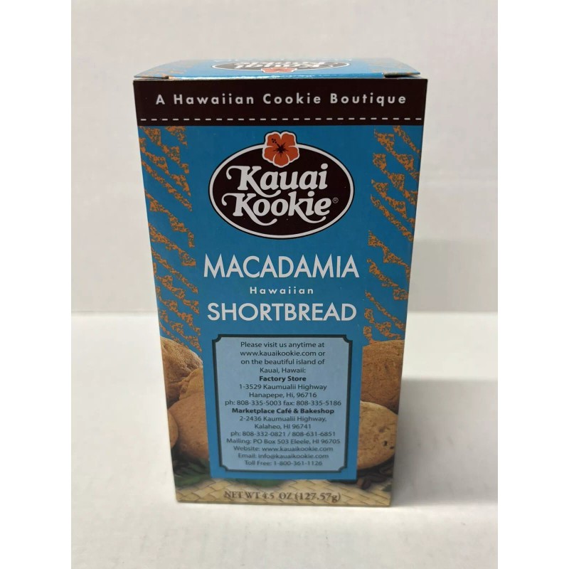 Kaui Kookie Kauai Kookie Original Macadamia Shortbread 4.5oz Box x1