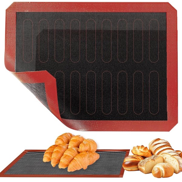 Silikon Backmatte Klein 40 x 30 cm, Backzubehör Antihafte Backunterlage,