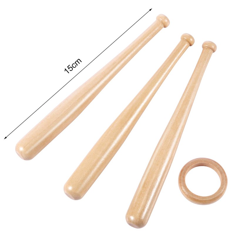 Honoson Baseball Stand Holders Balls Display Bat Wooden Stand Holder