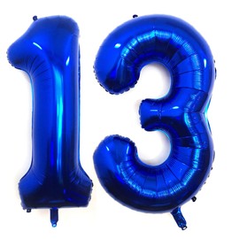 40 Inch Navy Blue 13 Number Balloons Giant 13 or 31 Balloons Navy Blue Birthday 13 Balloons 13th Birthday Anniversary Events Party Decorations Supplies