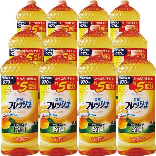 Daiichi Soap 4902050132105 Kitchen Club Concentrated Fresh Orange Scent, Refill, Large Capacity, 30.2 fl oz (970 ml) x 12 Piece Set