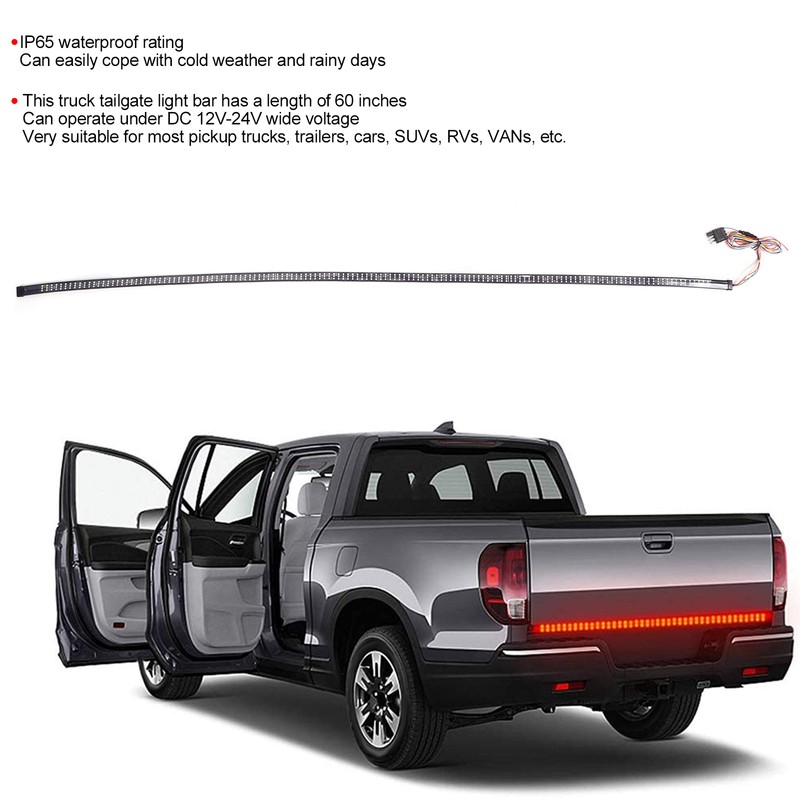 60in LED Tailgate Lamp Bar Running Light 3 Row Chips