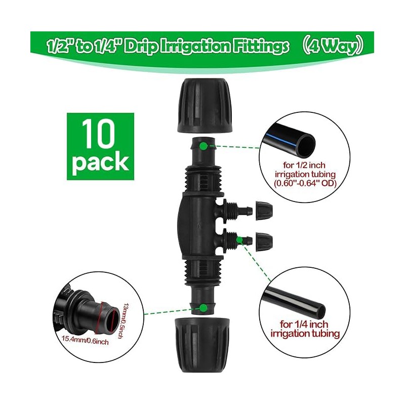 Wzzy Gurden Pack of 20 1/2 Inch to 1/4 Inch