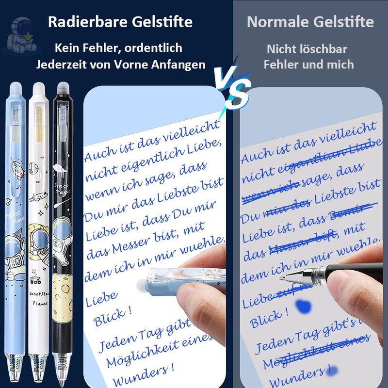 Erasable Ballpoint Pen, Rollerball Pen, Erasable, Erasable Gel Pens, Erasable