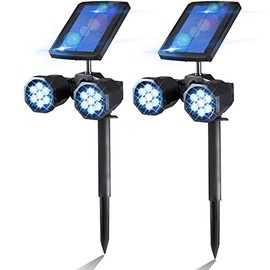 Bionic Spotlight Duo by Bell+Howell Solar Lights Outdoor with Motion Sensor 14 LED Lights Super Bright Waterproof Landscape Spotlights for Patio Garden Garage Outdoor Lighting As Seen On TV Set of 2