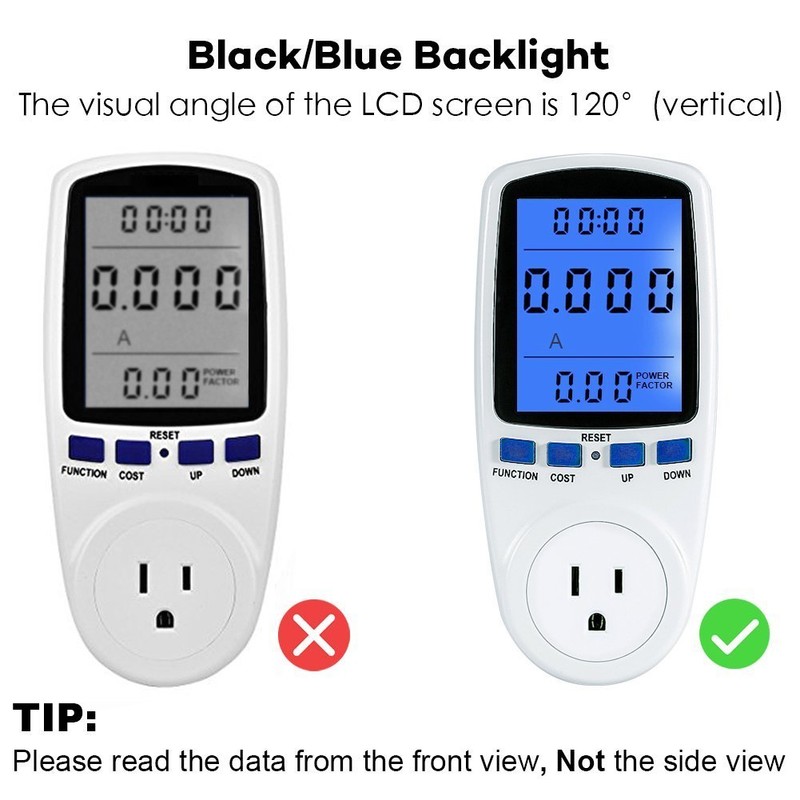 Power Meter Plug, 120V AC Electricity Usage Monitor Power Meter