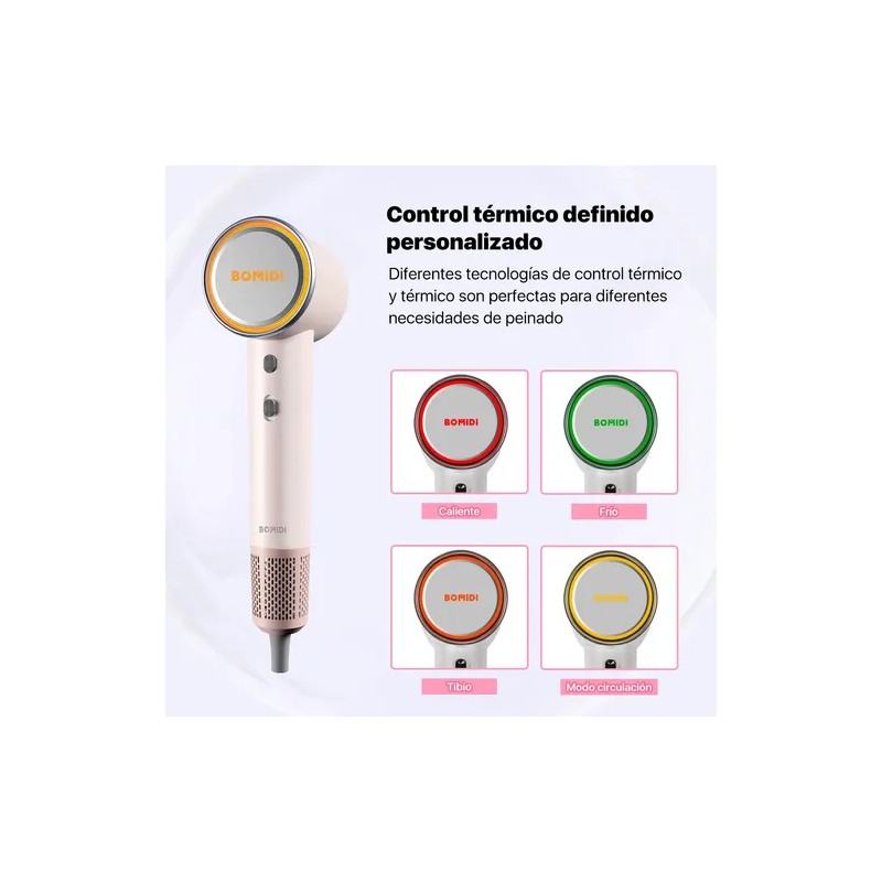 Secador De Cabello Profesional Alta Velocidad Lónico Con Led