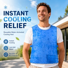 Cooling Vest for Outdoor Work & Sports – Reusable Water-Activated Summer Vest for Men & Women in Hot Weather