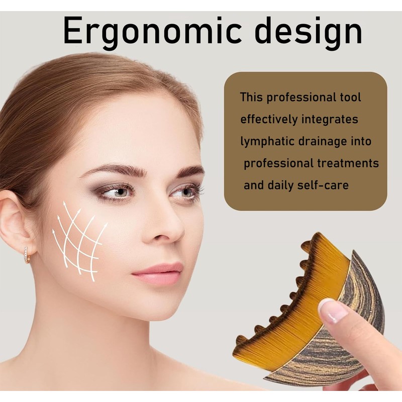 New Lymphatic Contour Face Brush, Dry Brushing Face Brush, Lymphatic