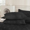 JELLYMONI 2 Pack Black Pillowcases King Size, Soft Microfiber Geometric