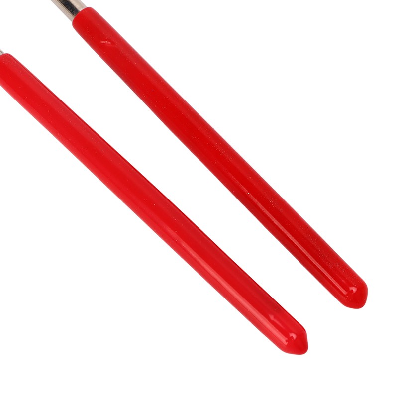 2pcs Dipping Tongs Red Handle Stainless Steel Easy Cleaning Stable