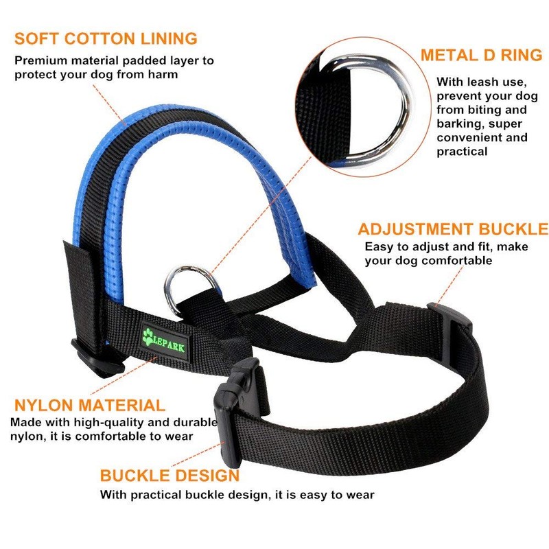 ILEPARK Nylon Muzzle to Prevent dogs Biting, Barking and Chewing,