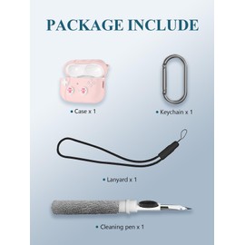 Case for AirPods 4(4th Generation) Wireless Earbuds Kawaii Pets,Cute Cat Cool Silicone Camera Protective Portable Scratch Shock Resistant with Cleaner Kit & Carabiner & Lanyard，Pink.