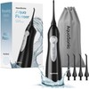 Aquasonic Aqua Flosser: Pro Rechargeable Water Flosser for Optimal Oral Care - 3 Modes, 4 Tips, Cordless & Portable - Dentist Recommended for Kids and Braces