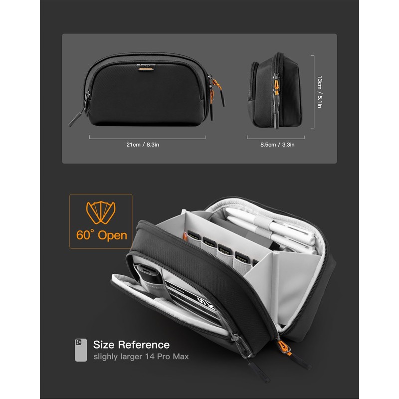 Inateck Electronics Organizer, Splashproof Travel Cable Organizer, Travel Organizer Tech