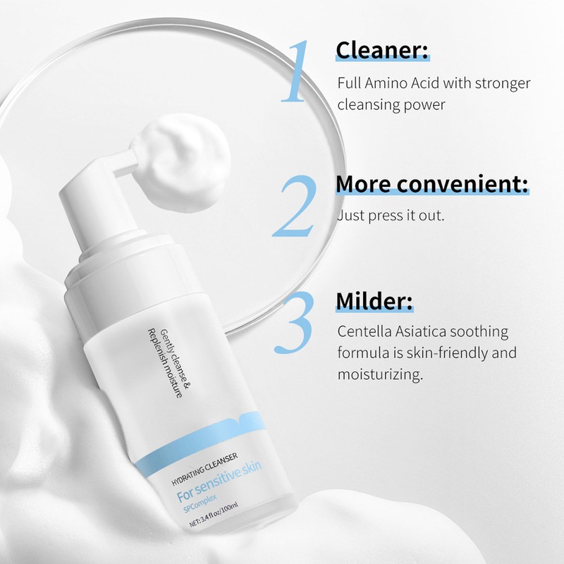 Hydrating Cleansing Mousse Blocking Melanin Brightening Moisturizing Facial Cleansing Mousse