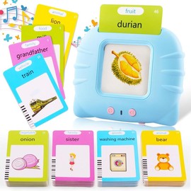 Talking Flash Cards Speech Training Toys With 224 Sight Words ,Learning Cards Interactive Sensory Toys, Educational Learning English Birthday Gifts For Boys Girls:_Blue