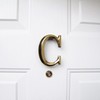 Monogram Letter C Door Knocker - Brass