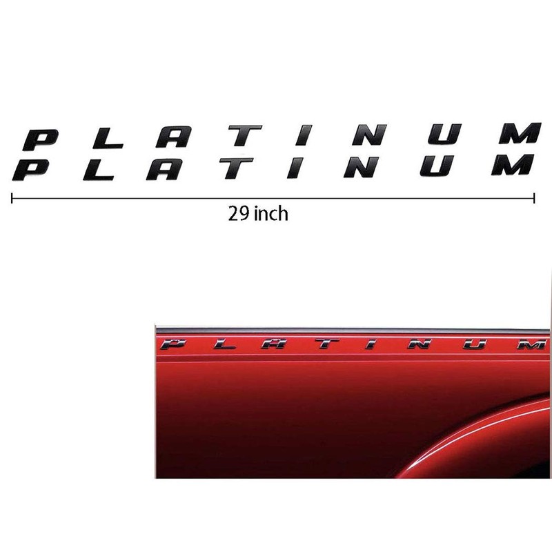 2pcs Platinum Emblems Side Badge Nameplate 3D Replacement for F150