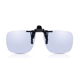 Blue Light Blocking Clip On Glasses for Computer, Digital, Screen & Gaming with Anti-Glare Protective Flip Over Lens to Prevent Eye Strain and Fatigue. Read Optics