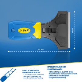 S&R Hand Scraper with Replacement Blades 432.100.004 and 432.106.003