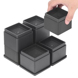 Coptiner 8 PCS Adjustable Furniture Risers, (2 inch) Stackable Bed Riser, Heavy Duty Furniture Risers for Couch Desk Sofa Table Bookshelf, Bed lifts Blocks Support Up to 5000 Lbs