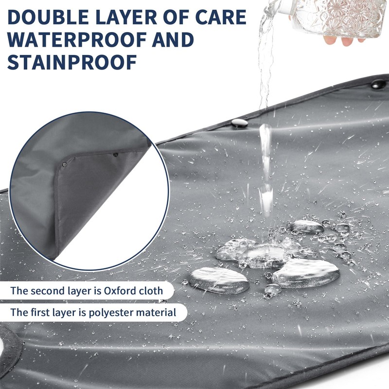 Twistover 1pcs Double Layer Stretchable Adult Bibs with Crumb Catcher