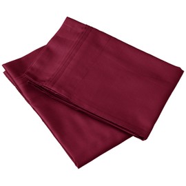 Superior Egyptian Cotton Standard Pillowcases, 650 Thread Count, 2-Pieces, Burgundy