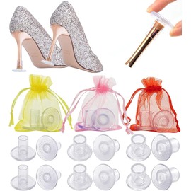 3 Sizes 6 Pairs Heel Stoppers for Grass, High Heel Protectors for Women Wedding Shoes, High Heel Protectors for Walking on Grass and Uneven Floor Use for Long Time
