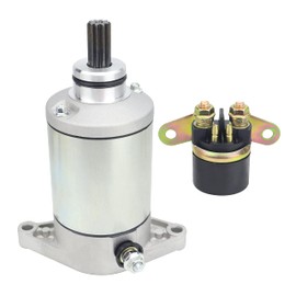 SuLyLa 31100-19B20 Starter & Relay Compatible with Suzuki Quadrunner 250 LT-4WD LT-F250 1987-2002 / KingQuad 250 300 for Arctic Cat 250 300 18807 18838 3545-017 3545-003 495740 SMU0296 SM13216