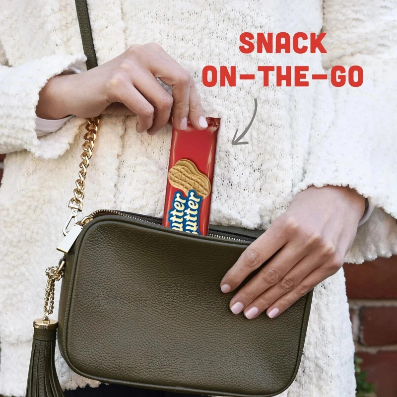 NUTTER BUTTER Peanut Butter Sandwich Cookies, 10 Snack Packs(4 Cookies