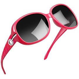 Joopin Coral Sunglasses Oversized Shades for Women Ladies Hot Pink Sun Glasses Polarized UV Protection Big Butterfly Shady Rays Sunnies