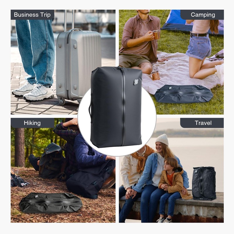 BLACK ORCA 2 PC Vacuum Storage Bags with Pump, Compression